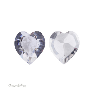 Swarovski 4884 Сердце 6,6x6 мм, прозрачный сияющий (#001IGNIT), 1 шт.