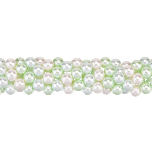 Crystalbird Жемчуг круглый 10 мм, зеленый микс, нить (#MIX02)