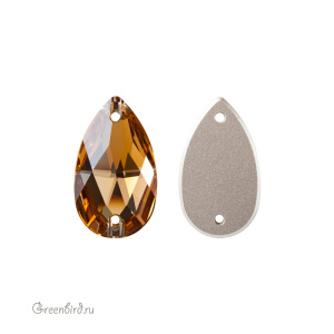 Swarovski пришивные 3230 Капля 28х17 мм, светлый колорадский топаз (#246), 1 шт.