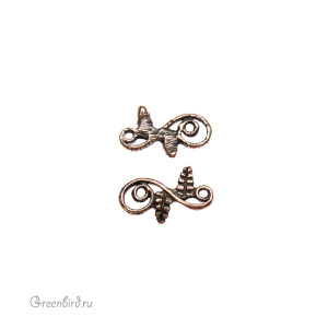 "Реликтовый лес", коннектор, ант. бронза, 2 шт. (#2620)