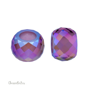 5043 Бусина Briolette XXL Hole Bead 11mm – Amethyst Shimmer 2X (#204SHIM2)