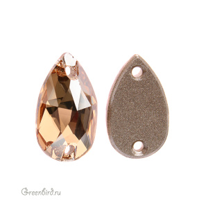 Swarovski пришивные 3230 Капля 12х7 мм, золотистая дымка (#001GSHA), 1 шт.