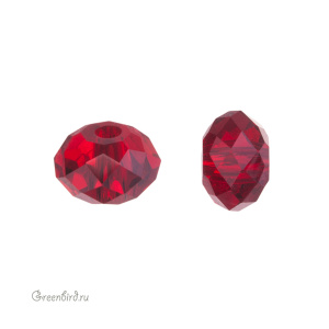 Swarovski 5040 Бусина Бриолетт 6х4 мм, сиам (#208), 1 шт.
