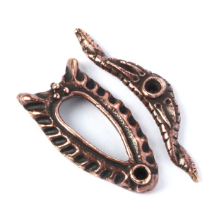 "Море", замок-тоггл, ант. бронза, 1 шт. (#1663)