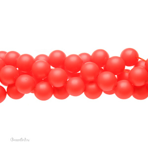Swarovski 5810 Жемчуг 10 мм, красный неон (#770), уп. 10 шт.