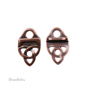 Концевик под заклепку "Кельтский" ант. медь (#TC-3176)