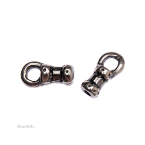 JBB Концевик-кримп, 7х3 мм ант. серебро (J15-73)