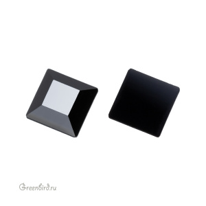 2400 Кристалл холодной фиксации Square 6 мм – Jet Hematite Unfoiled (#280HEM), 1шт.