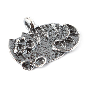 "Кошки и собаки", подвеска, ант. серебро, 1 шт. (#С0301)