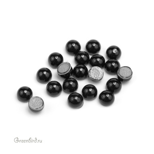 Swarovski 2081/2 Термостразы Кабошон Жемчужина SS16, черный (#280), уп. 20 шт.