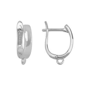 Швензы с английским замком, родий, пара (#SV1701-0103)