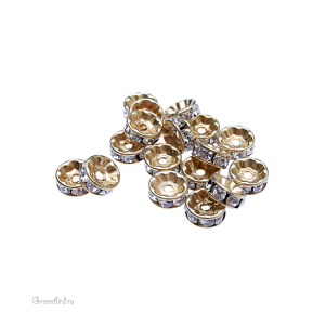 1028 Rondelle — Crystal (#R-06)