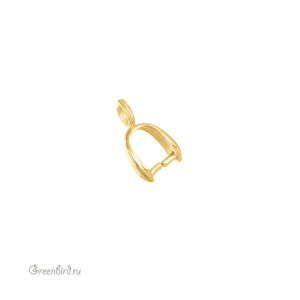 Бейл 10 х 6,5 мм, золото, 1 шт. (#SVA-BAIL-33G)