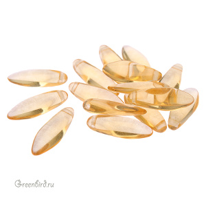 Glass Daggers 7x17mm, Light Topaz, 1 шт. (#10020)