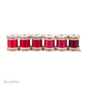 Набор шелковых нитей AVAS Soie Perlee® 6 Nuances — Rouge