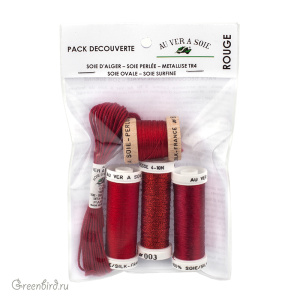Набор ниток AVAS с тонкой нитью, Rouge Набор ниток AVAS с тонкой нитью, Rouge