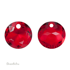Swarovski 6430 подвеска круглая 10 мм, светлый сиам (#227), 1 шт.