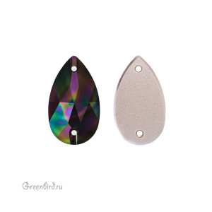 Swarovski пришивные 3230 Капля 28х17 мм, темный радужный (#001RABDK), 1 шт.