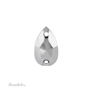 Swarovski пришивные 3230 Капля 12х7 мм, светлый хром (#001LTCH), 1 шт.