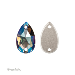 Swarovski пришивные 3230 Капля 12х7 мм, черный алмаз с мерцанием (#215SHIM), 1 шт.