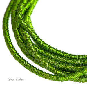 Канитель фигурная "Волна" 2 мм, ярко-зеленый (KAN4767)