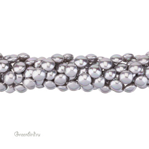 Жемчуг "Майорка" круглый плоский 12 мм, серый, нить (#Maj-108) Жемчуг "Майорка" круглый плоский 12 мм, серый, нить (#Maj-108)