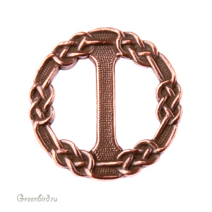 Коннектор для кожи "Кельтский", ант. медь (#TC-3184-18)