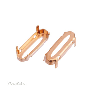 4161 Оправа для Long Classical Oval 15х5 мм, томпак