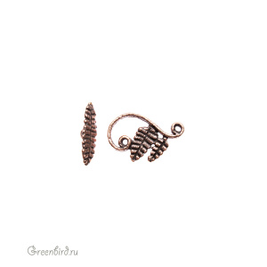 "Реликтовый лес", замок-тоггл, ант. бронза, 1 шт. (#2622)