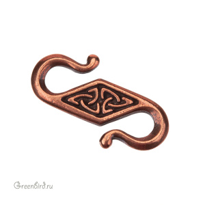 S-замок, ант. медь, 1 шт. (#TC-6032)