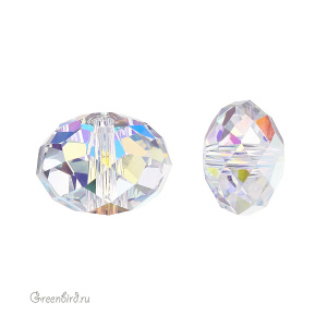 5040 Бусина Briolette Bead 12х8mm – Crystal AB (#001AB)