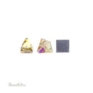 2419 Кристалл горячей фикс. Square Spike 4х4 мм – Light Topaz Shimmer (#226SHIM), M-Foiled, 1шт.