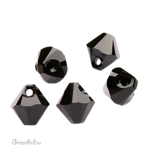Swarovski 6328 подвеска Биконус 6 мм, черный (#280), 1 шт.