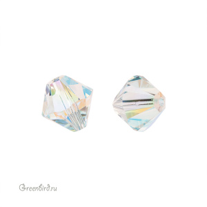 Swarovski 5328 Биконус 8 мм, светлая лазурь радужный (#361AB), 1 шт.