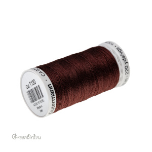 Нить Gutermann для вязания Cotton 12, темно-коричневый (#1130)