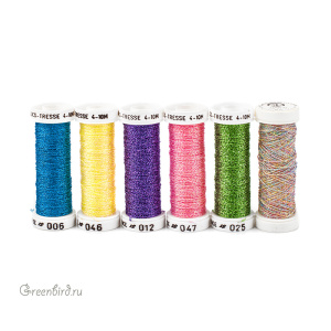 Набор металлизированных нитей AVAS Metallise Tresse #4 6 Nuances — Flashy