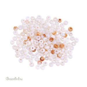 Винтажный бисер, микс 8/0, White Opal W/Some Rust (#MIX14)