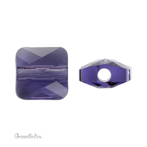 Swarovski 5053 Бусина Мини Квадрат 6 мм, танзанит (#539), 1 шт.