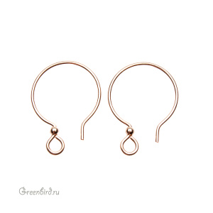 Швензы круглые с шариком, золото GF, пара (#TC-3320-10)