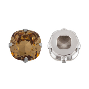 Кристалл в оправе 4470C 14 мм Crystalbird - Light Colorado Topaz (#246), родий, 1 шт. (#CBCS-0064)