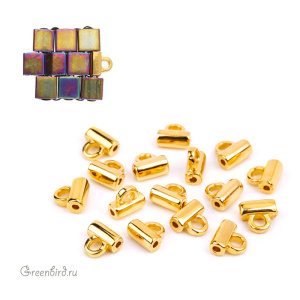 CYMBAL Концевик "Soros" для TILA, 24K Gold Plate, 1 шт. (#TL-012230-GP)