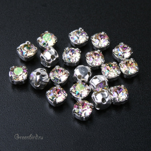 Swarovski 53200 Шатон Монтис SS16, серебро, люминесцентный зеленый (#001LUMG), уп. 20 шт.