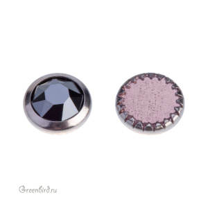 Swarovski 2078/H Термостразы круглые в оправе SS34, черный гематит (#280HEM), 1 шт.