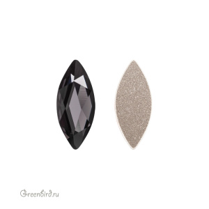 2201 Кристалл холодной фиксации Marquise 14x6 мм – Graphite (#253)