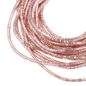 Канитель трунцал 1.2 мм, розовое золото (KAN4986)