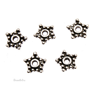 Спейсер "Звезда", ант. серебро, 1 шт. (#TC-0416)