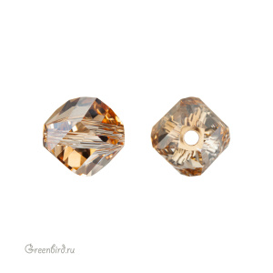 Swarovski 5020 Бусина Спираль 8 мм, золотистая дымка (#001GSHA), 1 шт.