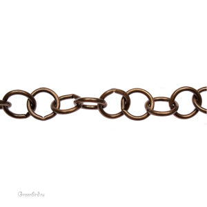 Цепочка 10мм, ант. латунь, 10 см (#TC-0525-27)