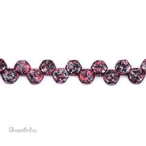 Honeycomb bead 6mm, Tweedy Pink, 30 шт. (#23980/45708)