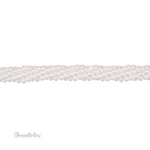 Crystalbird Жемчуг круглый 3 мм, кремовый, нить (#06)